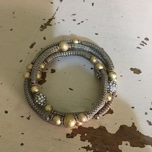 Silver and Gold wrap bracelet